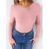 imageANRABESS Women Long Sleeve Thermal Shirt Fleece Tops 2026 Fall Winter Crew Neck Casual Base Layer TShirts Warm UndershirtsPink