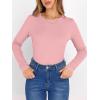 imageANRABESS Women Long Sleeve Thermal Shirt Fleece Tops 2026 Fall Winter Crew Neck Casual Base Layer TShirts Warm UndershirtsPink