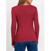 imageANRABESS Women Long Sleeve Thermal Shirt Fleece Tops 2026 Fall Winter Crew Neck Casual Base Layer TShirts Warm UndershirtsRed