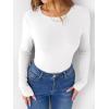 imageANRABESS Women Long Sleeve Thermal Shirt Fleece Tops 2026 Fall Winter Crew Neck Casual Base Layer TShirts Warm UndershirtsWhite