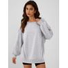 imageANRABESS Women Oversized Long Sleeve Sweatshirts Crewneck Side Slit Loose Teen Girl Pullover Top 2026 Fall Y2K Trendy OutfitsLight Grey