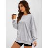 imageANRABESS Women Oversized Long Sleeve Sweatshirts Crewneck Side Slit Loose Teen Girl Pullover Top 2026 Fall Y2K Trendy OutfitsLight Grey