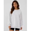 imageANRABESS Women Oversized Long Sleeve Sweatshirts Crewneck Side Slit Loose Teen Girl Pullover Top 2026 Fall Y2K Trendy OutfitsWhite