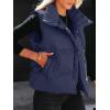 imageANRABESS Women Puffer Vest Sleeveless Zip Up Stand Collar Quilted Lightweight Jacket Winter Warm Puffer Padded Down OuterwearBlue