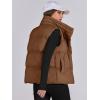 imageANRABESS Women Puffer Vest Sleeveless Zip Up Stand Collar Quilted Lightweight Jacket Winter Warm Puffer Padded Down OuterwearBrown