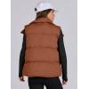 imageANRABESS Women Puffer Vest Sleeveless Zip Up Stand Collar Quilted Lightweight Jacket Winter Warm Puffer Padded Down OuterwearCaramel