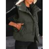 imageANRABESS Women Puffer Vest Sleeveless Zip Up Stand Collar Quilted Lightweight Jacket Winter Warm Puffer Padded Down OuterwearDeep Green