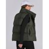 imageANRABESS Women Puffer Vest Sleeveless Zip Up Stand Collar Quilted Lightweight Jacket Winter Warm Puffer Padded Down OuterwearDeep Green