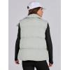imageANRABESS Women Puffer Vest Sleeveless Zip Up Stand Collar Quilted Lightweight Jacket Winter Warm Puffer Padded Down OuterwearGreen Grey
