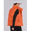 imageANRABESS Women Puffer Vest Sleeveless Zip Up Stand Collar Quilted Lightweight Jacket Winter Warm Puffer Padded Down OuterwearOrange
