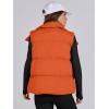 imageANRABESS Women Puffer Vest Sleeveless Zip Up Stand Collar Quilted Lightweight Jacket Winter Warm Puffer Padded Down OuterwearOrange