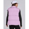 imageANRABESS Women Puffer Vest Sleeveless Zip Up Stand Collar Quilted Lightweight Jacket Winter Warm Puffer Padded Down OuterwearPink