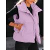 imageANRABESS Women Puffer Vest Sleeveless Zip Up Stand Collar Quilted Lightweight Jacket Winter Warm Puffer Padded Down OuterwearPink
