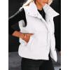 imageANRABESS Women Puffer Vest Sleeveless Zip Up Stand Collar Quilted Lightweight Jacket Winter Warm Puffer Padded Down OuterwearWhite