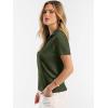 imageANRABESS Women Short Sleeve Sweater Wool Blend Polo V Neck Shirts Summer Dressy Top Business Casual Spring Vacation ClothesArmy Green