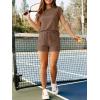 imageANRABESS Women Summer Two Piece Lounge Short Sets 2026 Beach Vacation Travel Airport Outfits Comfy Fashion SweatsuitsBrown