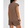 imageANRABESS Women Summer Two Piece Lounge Short Sets 2026 Beach Vacation Travel Airport Outfits Comfy Fashion SweatsuitsBrown