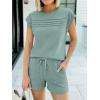 imageANRABESS Women Summer Two Piece Lounge Short Sets 2026 Beach Vacation Travel Airport Outfits Comfy Fashion SweatsuitsLight Green