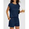 imageANRABESS Women Summer Two Piece Lounge Short Sets 2026 Beach Vacation Travel Airport Outfits Comfy Fashion SweatsuitsNavy Blue