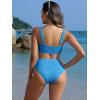 imageANRABESS Women Swimsuits Two Piece Bikini Set High Waisted Ribbed Tummy Control Modest Bathing Suits 2026 Beach Swim WearLight Blue