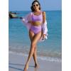 imageANRABESS Women Swimsuits Two Piece Bikini Set High Waisted Ribbed Tummy Control Modest Bathing Suits 2026 Beach Swim WearLight Purple