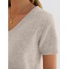 imageANRABESS Womens 100 Wool Sweaters Short Sleeve V Neck Tops Business Casual Outfits 2026 Spring Summer Work ClothesApricot