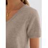 imageANRABESS Womens 100 Wool Sweaters Short Sleeve V Neck Tops Business Casual Outfits 2026 Spring Summer Work ClothesKhaki