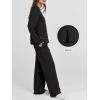 imageANRABESS Womens 2 Piece Lounge Sets Casual Travel Outfits Wide Leg Tracksuit Sweatsuits Matching Set 2026 Fall ClothesBlack