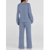 imageANRABESS Womens 2 Piece Lounge Sets Casual Travel Outfits Wide Leg Tracksuit Sweatsuits Matching Set 2026 Fall ClothesBlue