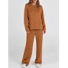 imageANRABESS Womens 2 Piece Lounge Sets Casual Travel Outfits Wide Leg Tracksuit Sweatsuits Matching Set 2026 Fall ClothesCaramel