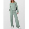 imageANRABESS Womens 2 Piece Lounge Sets Casual Travel Outfits Wide Leg Tracksuit Sweatsuits Matching Set 2026 Fall ClothesGreen
