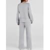 imageANRABESS Womens 2 Piece Lounge Sets Casual Travel Outfits Wide Leg Tracksuit Sweatsuits Matching Set 2026 Fall ClothesGrey
