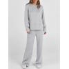 imageANRABESS Womens 2 Piece Lounge Sets Casual Travel Outfits Wide Leg Tracksuit Sweatsuits Matching Set 2026 Fall ClothesGrey