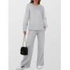 imageANRABESS Womens 2 Piece Lounge Sets Casual Travel Outfits Wide Leg Tracksuit Sweatsuits Matching Set 2026 Fall ClothesGrey