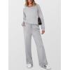 imageANRABESS Womens 2 Piece Lounge Sets Casual Travel Outfits Wide Leg Tracksuit Sweatsuits Matching Set 2026 Fall ClothesGrey