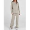 imageANRABESS Womens 2 Piece Lounge Sets Casual Travel Outfits Wide Leg Tracksuit Sweatsuits Matching Set 2026 Fall ClothesLight Grey