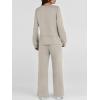 imageANRABESS Womens 2 Piece Lounge Sets Casual Travel Outfits Wide Leg Tracksuit Sweatsuits Matching Set 2026 Fall ClothesLight Grey