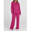 imageANRABESS Womens 2 Piece Lounge Sets Casual Travel Outfits Wide Leg Tracksuit Sweatsuits Matching Set 2026 Fall ClothesRose Red