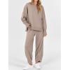 imageANRABESS Womens 2 Piece Outfits Sweatsuits Oversized Sweatshirts Barrel Pants Matching Lounge Sets 2025 Fall Travel ClothesKhaki