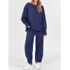 imageANRABESS Womens 2 Piece Outfits Sweatsuits Oversized Sweatshirts Barrel Pants Matching Lounge Sets 2025 Fall Travel ClothesNavy Blue