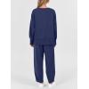 imageANRABESS Womens 2 Piece Outfits Sweatsuits Oversized Sweatshirts Barrel Pants Matching Lounge Sets 2025 Fall Travel ClothesNavy Blue
