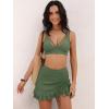 imageANRABESS Womens Bikini Skirt Sets High Waisted Two Piece Swimsuits 2026 Summer Tummy Control Mesh Swim Bathing SuitsArmy Green