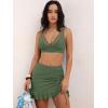imageANRABESS Womens Bikini Skirt Sets High Waisted Two Piece Swimsuits 2026 Summer Tummy Control Mesh Swim Bathing SuitsArmy Green