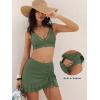imageANRABESS Womens Bikini Skirt Sets High Waisted Two Piece Swimsuits 2026 Summer Tummy Control Mesh Swim Bathing SuitsArmy Green