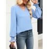 imageANRABESS Womens Business Casual Tops V Neck Puff Long Sleeve Shirts Dressy Office Work Blouse 2026 Fall Outfits ClothesBright Bblue