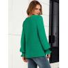 imageANRABESS Womens Business Casual Tops V Neck Puff Long Sleeve Shirts Dressy Office Work Blouse 2026 Fall Outfits ClothesGreen