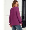 imageANRABESS Womens Business Casual Tops V Neck Puff Long Sleeve Shirts Dressy Office Work Blouse 2026 Fall Outfits ClothesPurple Red