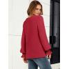 imageANRABESS Womens Business Casual Tops V Neck Puff Long Sleeve Shirts Dressy Office Work Blouse 2026 Fall Outfits ClothesRed