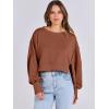 imageANRABESS Womens Cropped Sweatshirts Oversized Crewneck Long Sleeve Tops 2026 Spring Winter Loose Pullover Teen Girls ClothesCaramel