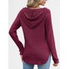 imageANRABESS Womens Long Sleeve Henley Tops Ribbed Knit Hoodie Shirts 2026 Spring Loose Fit Lightweight Hooded SweatersBurgundy